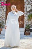 Long-sleeve basic modest dress