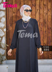 Long-sleeve basic modest dress