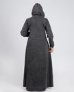 Long button-down denim dress for hijabis