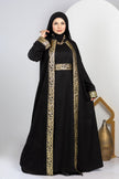 Ramadan kaftan with belt and gold embroidery