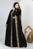 Ramadan kaftan with belt and gold embroidery
