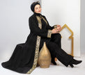 Ramadan kaftan with belt and gold embroidery