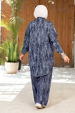 Summer denim set, long shirt and pants